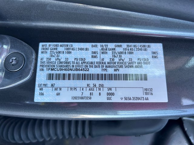 Certified 2022 Ford Escape SEL w/ Technology Package image 33