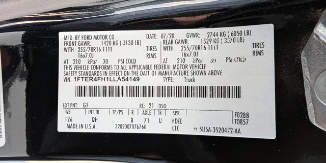 Certified 2020 Ford Ranger XL image 31