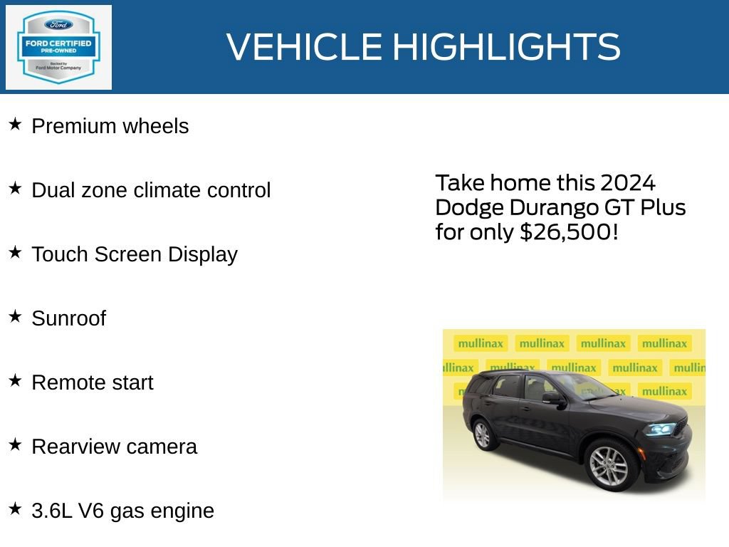 Used 2024 Dodge Durango GT RWD image 23