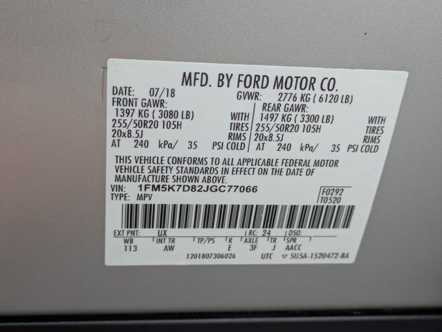 Certified 2018 Ford Explorer XLT w/ Equipment Group 202A FWD image 24