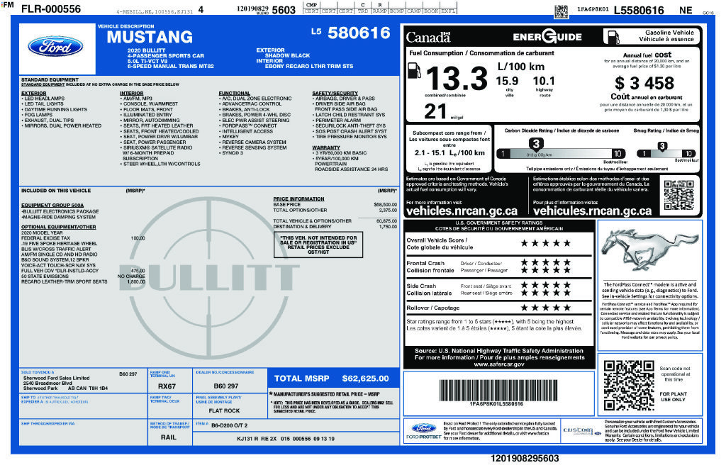 Certified 2020 Ford Mustang Bullitt RWD image 38