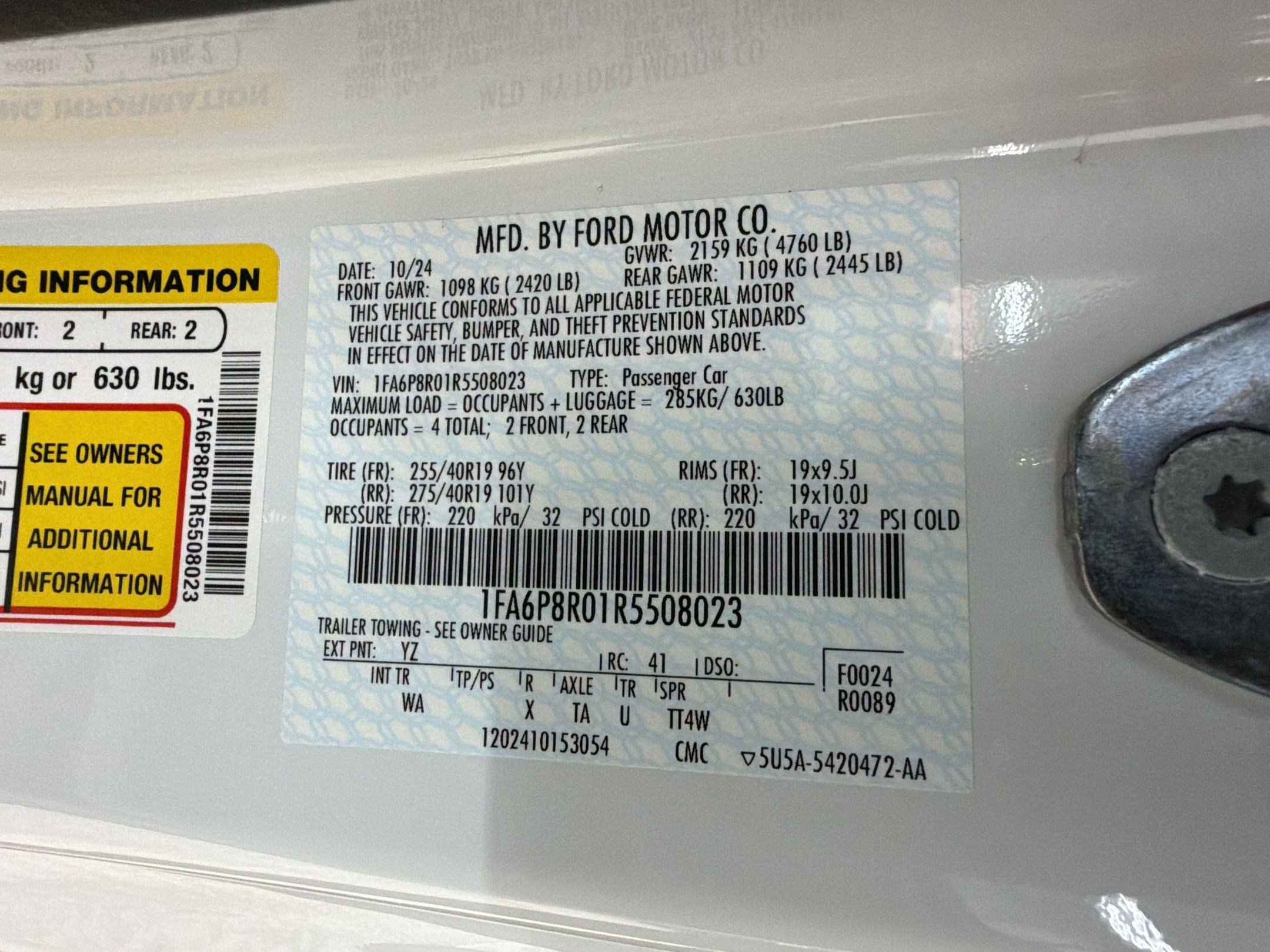 Certified 2024 Ford Mustang Dark Horse RWD image 25