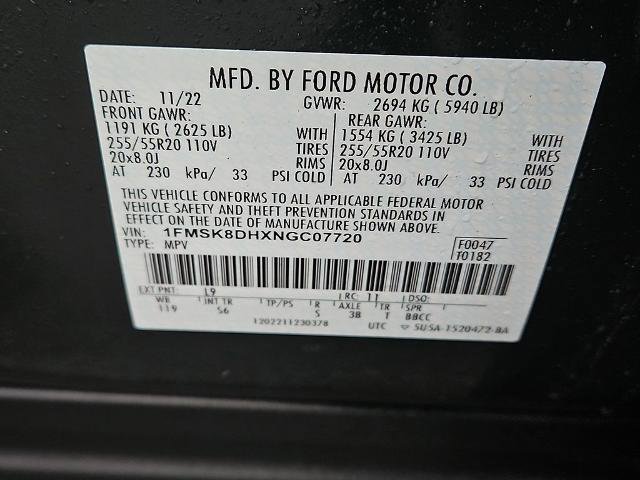 Certified 2022 Ford Explorer XLT w/ Equipment Group 202A AWD/4WD image 8