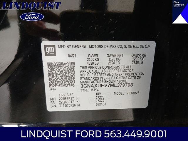 Used 2021 Chevrolet Equinox LT AWD/4WD image 24