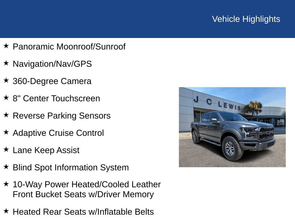 Certified 2018 Ford F150 Raptor w/ Equipment Group 802A Luxury AWD/4WD image 31