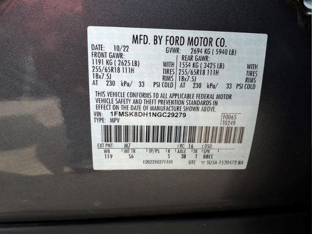 Certified 2022 Ford Explorer XLT w/ Equipment Group 202A AWD/4WD image 38