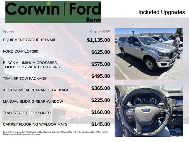 Certified 2020 Ford Ranger XL w/ Equipment Group 101A Mid RWD image 3