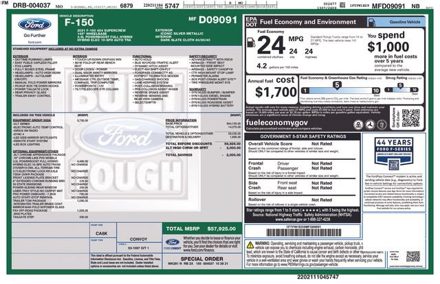 Certified 2021 Ford F150 XLT w/ Equipment Group 302A High AWD/4WD image 21