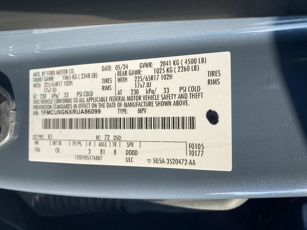 Certified 2024 Ford Escape Active AWD/4WD image 22