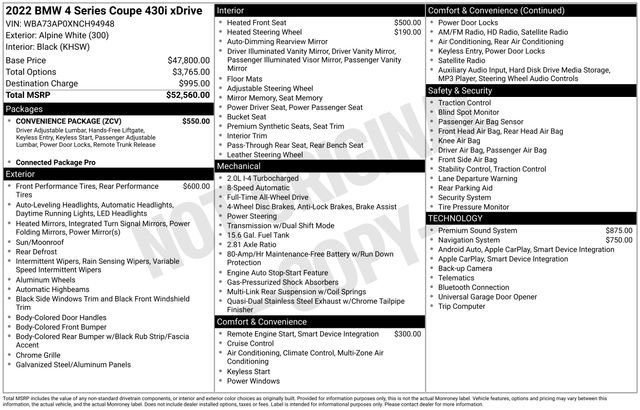Used 2022 BMW 430i xDrive Coupe w/ Convenience Package image 11