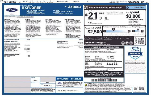 Certified 2025 Ford Explorer Platinum w/ Ultimate Package AWD/4WD image 23