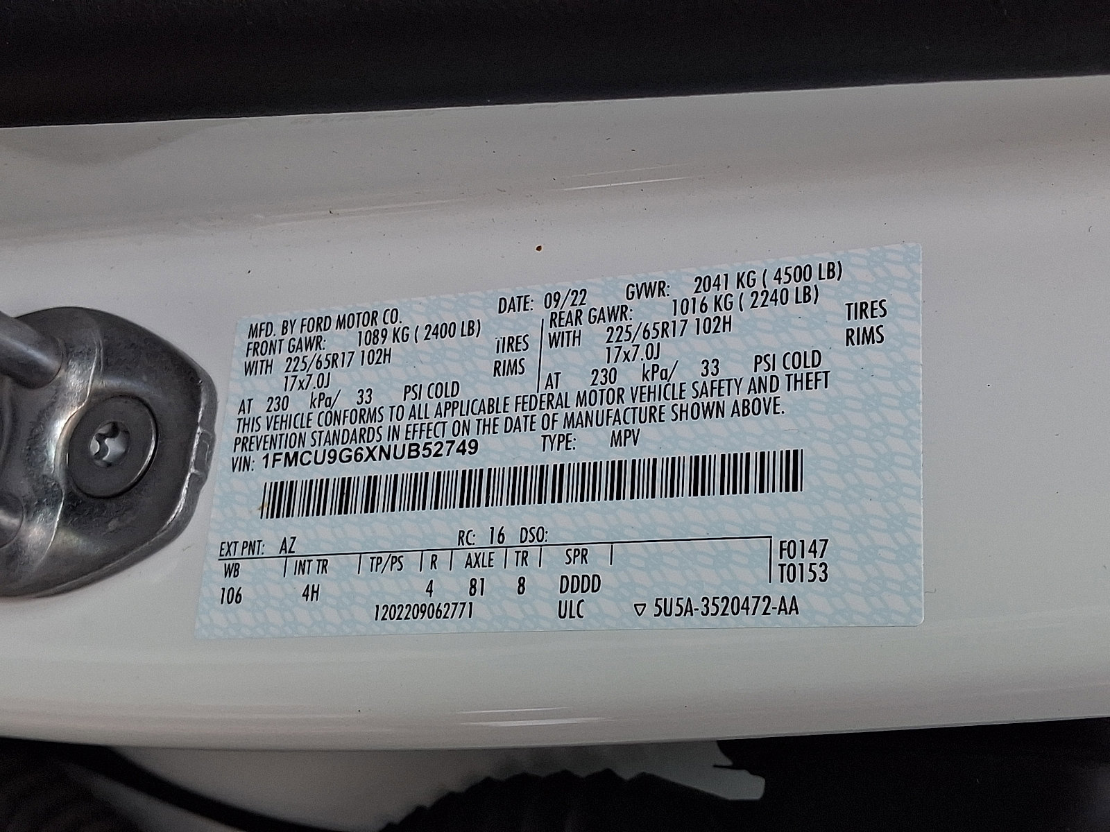 Certified 2022 Ford Escape SE w/ Convenience Package image 27