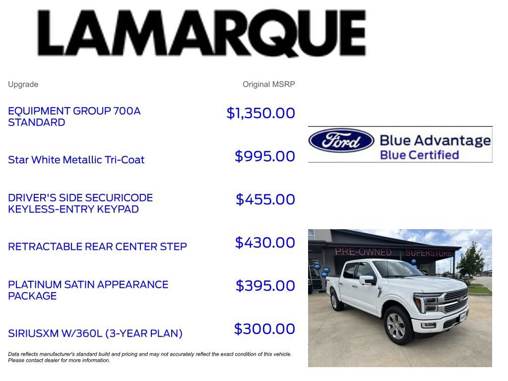 Certified 2026 Ford F150 Platinum w/ Equipment Group 700A Standard AWD/4WD image 10