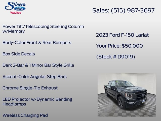 Certified 2023 Ford F150 Lariat w/ Equipment Group 502A High AWD/4WD image 28