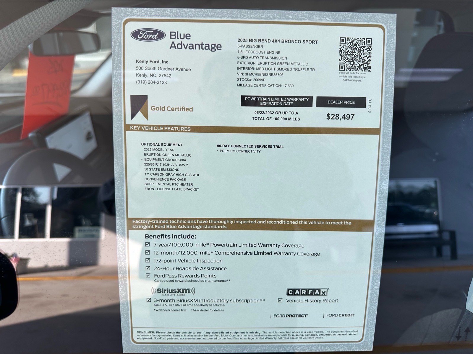 Certified 2025 Ford Bronco Sport Big Bend w/ Convenience Package AWD/4WD image 4