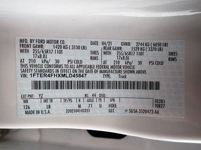 Certified 2021 Ford Ranger XLT w/ Equipment Group 301A Mid AWD/4WD image 22