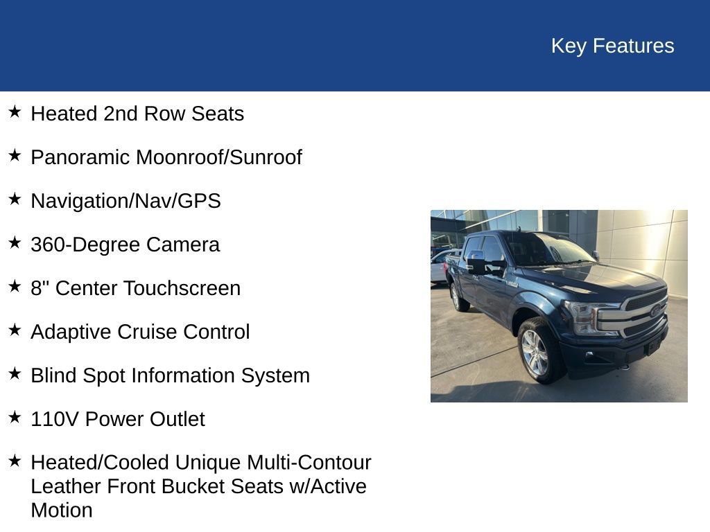 Certified 2020 Ford F150 Platinum w/ Equipment Group 701A Luxury image 23