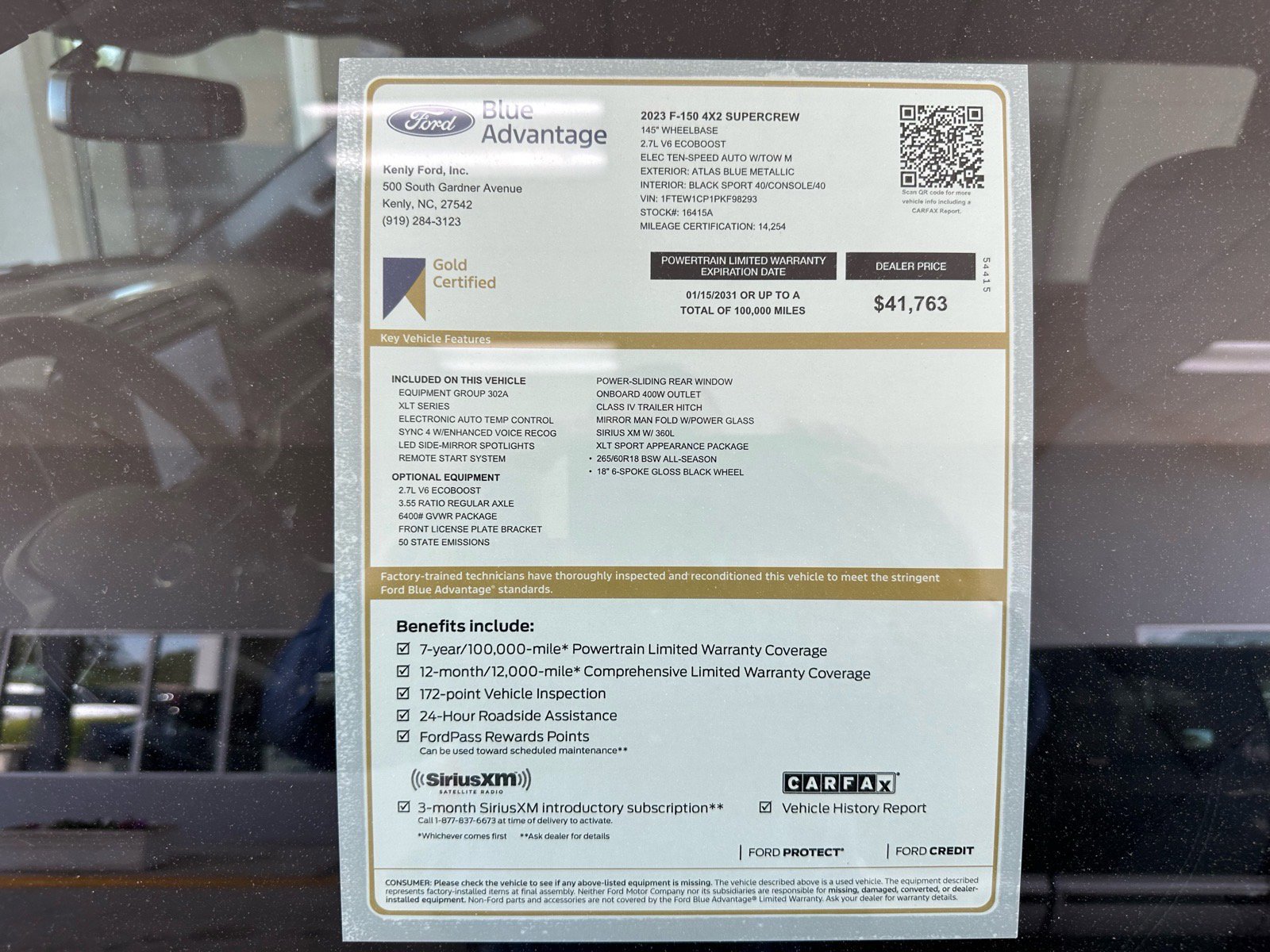 Certified 2023 Ford F150 XLT w/ Equipment Group 302A High image 8