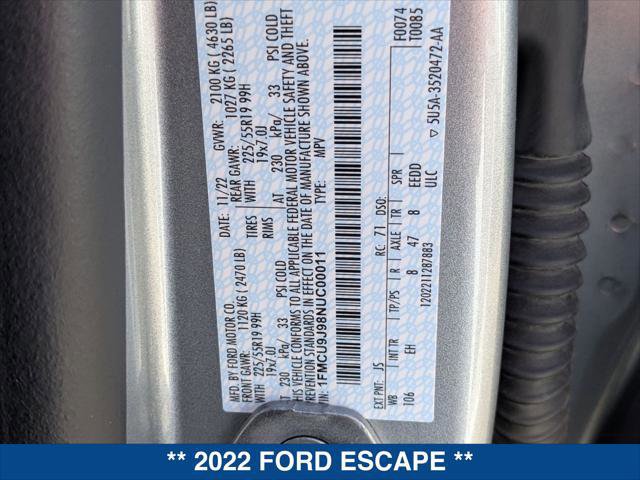 Certified 2022 Ford Escape Titanium w/ Class II Trailer Tow Package image 25