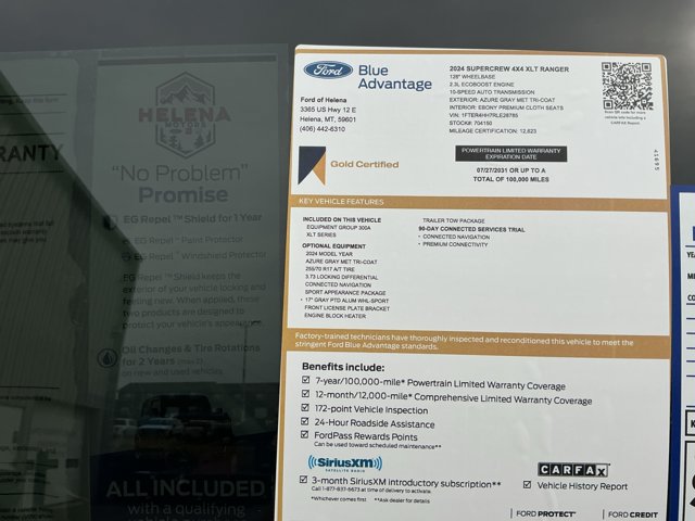 Certified 2024 Ford Ranger XLT w/ Trailer Tow Package AWD/4WD image 19