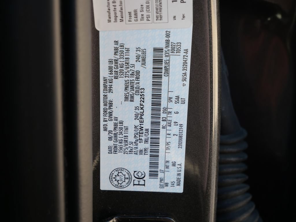 Certified 2020 Ford F150 XLT w/ Equipment Group 301A Mid AWD/4WD image 34