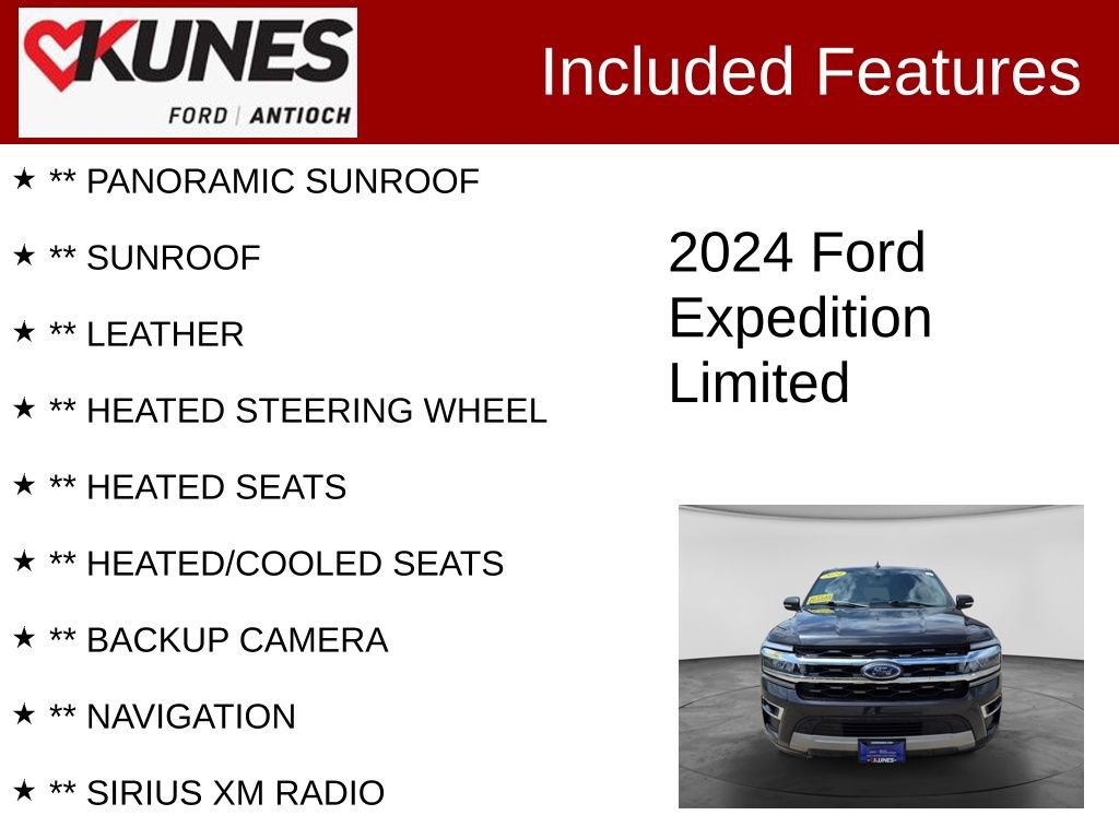 Certified 2024 Ford Expedition Limited AWD/4WD image 3