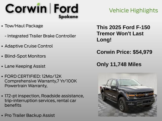 Certified 2025 Ford F150 Tremor w/ Tow/Haul Package image 12