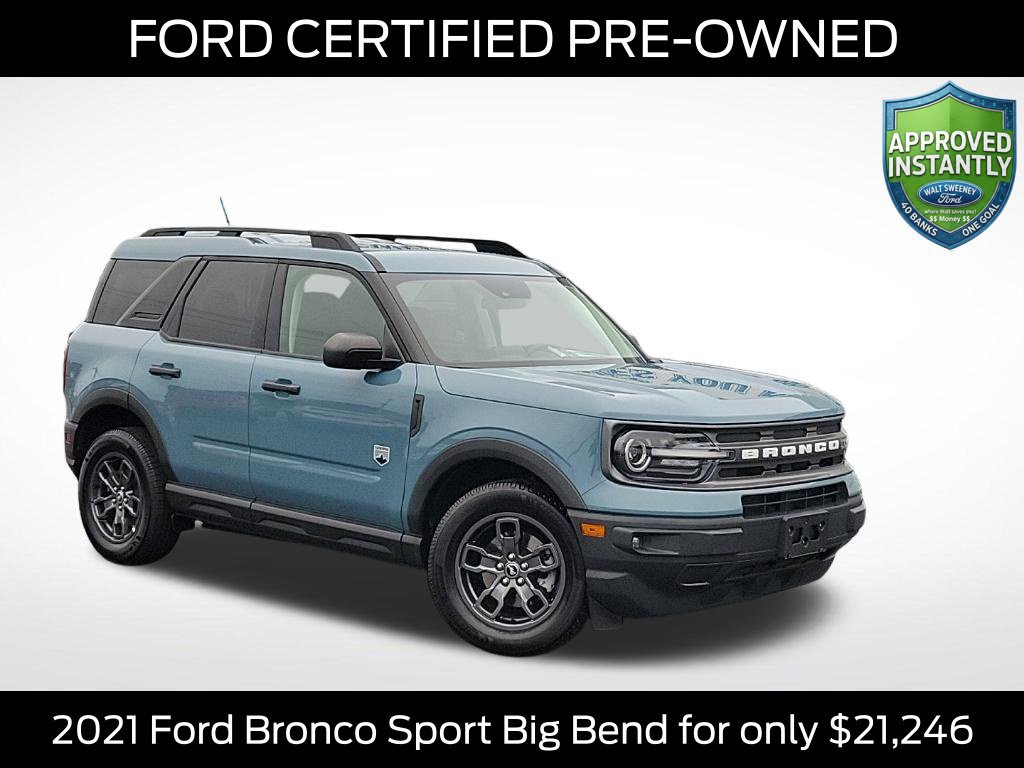 Certified 2021 Ford Bronco Sport Big Bend w/ Big Bend Package (96B)
