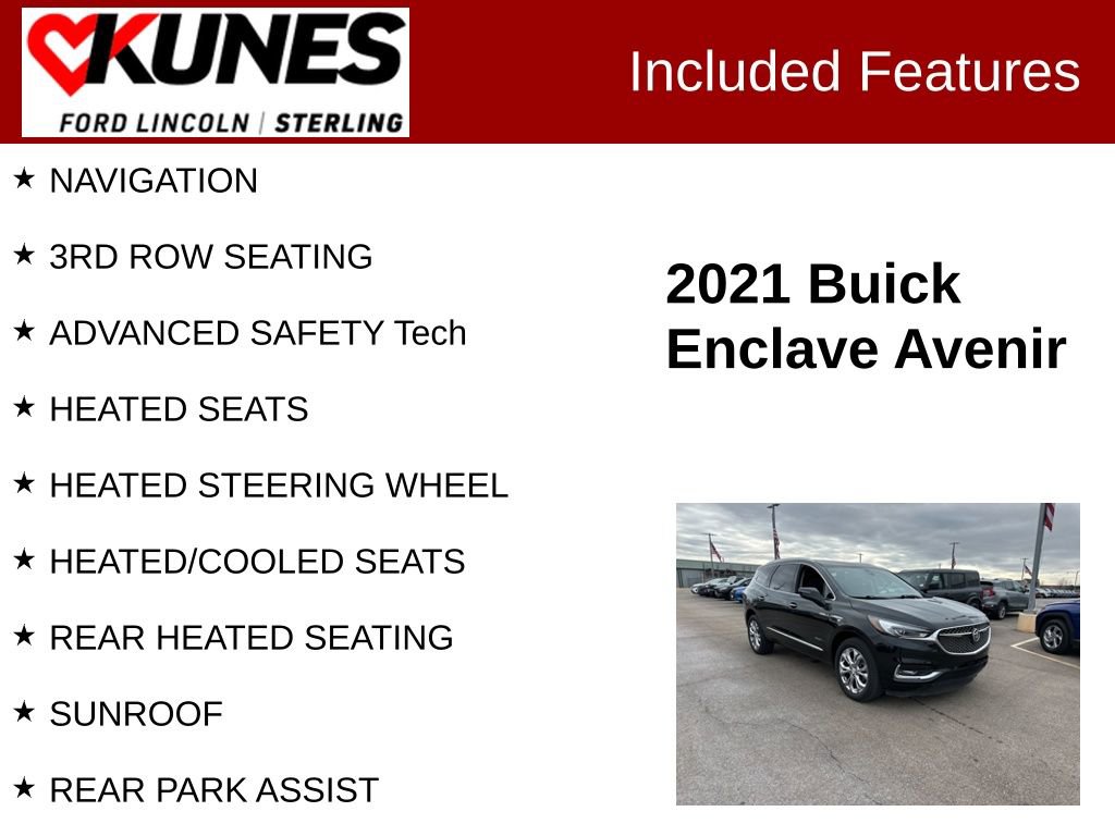 Used 2021 Buick Enclave Avenir w/ Avenir Technology Package image 2