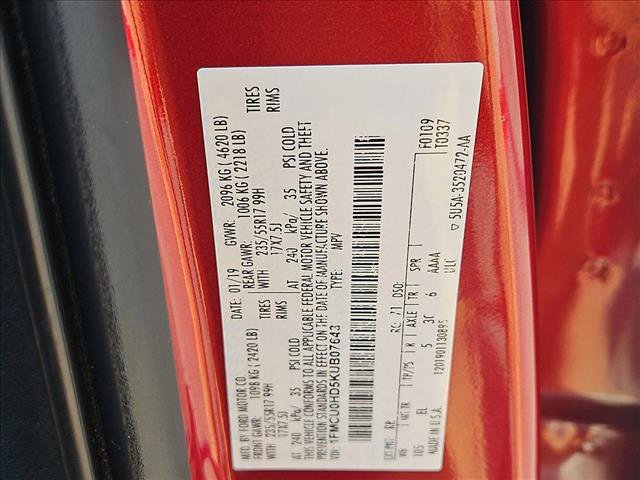 Certified 2019 Ford Escape SEL image 25