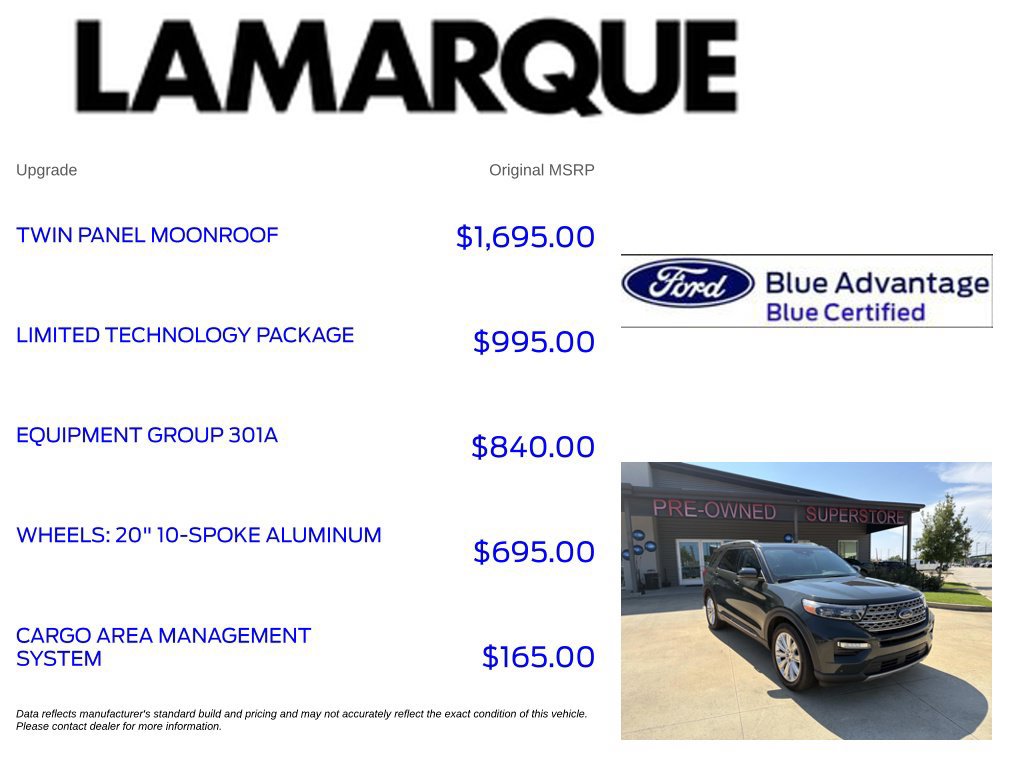 Certified 2023 Ford Explorer Limited w/ Limited Technology Package RWD image 10
