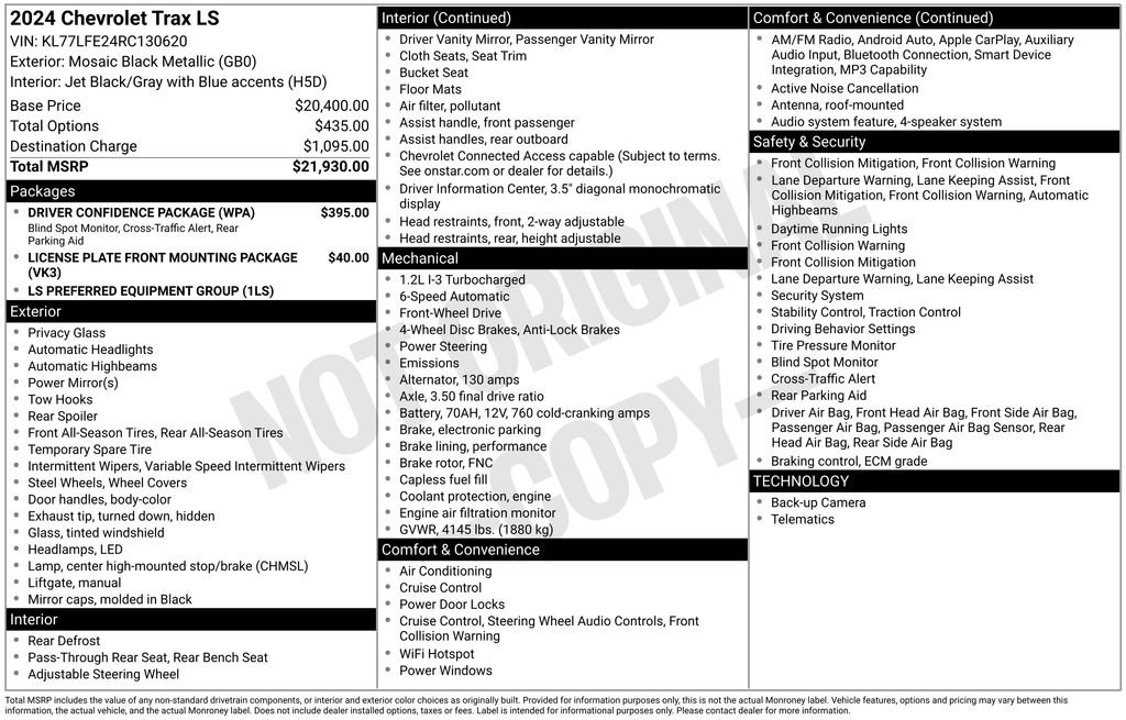 Used 2024 Chevrolet Trax LS w/ Driver Confidence Package FWD image 2