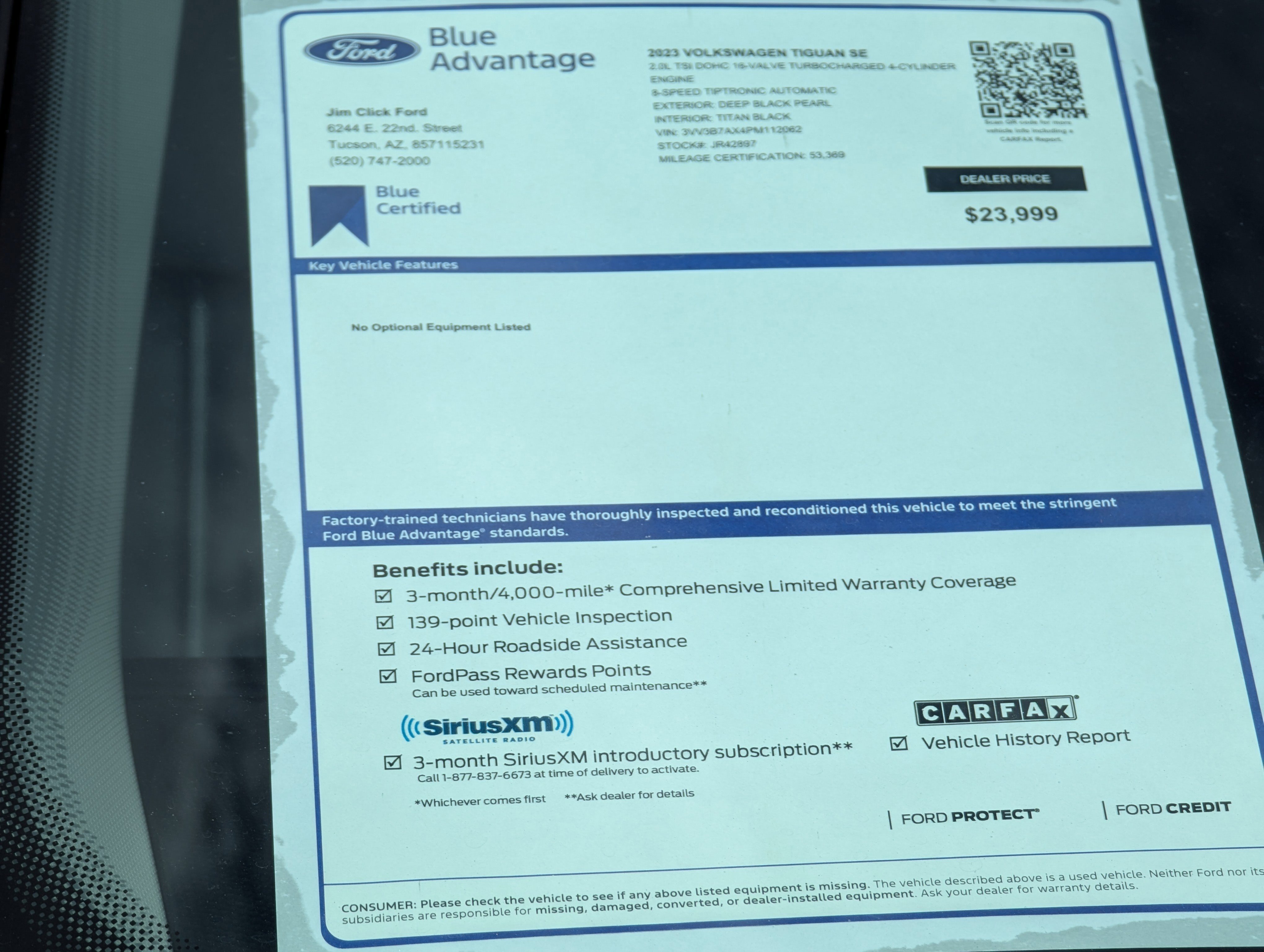 Used 2023 Volkswagen Tiguan SE image 14