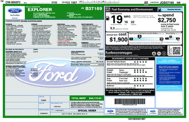 Certified 2018 Ford Explorer Limited w/ Equipment Group 301A AWD/4WD image 36
