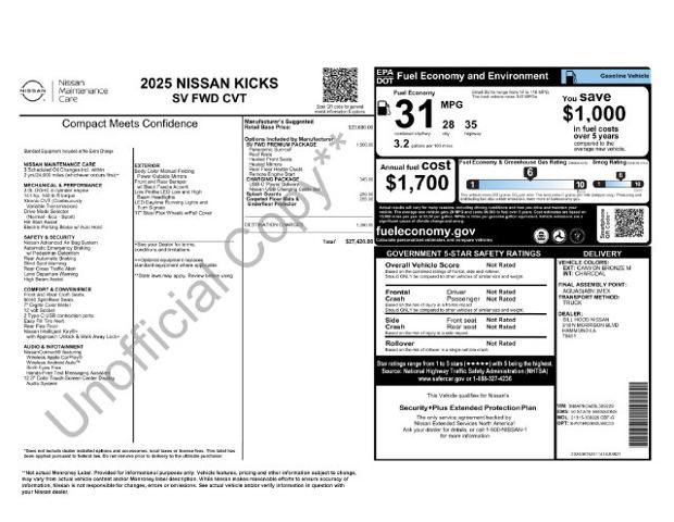 Used 2025 Nissan Kicks SV w/ SV Premium Package FWD image 9