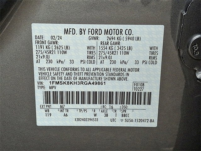 Certified 2024 Ford Explorer ST-Line w/ Class IV Trailer Tow Package image 27