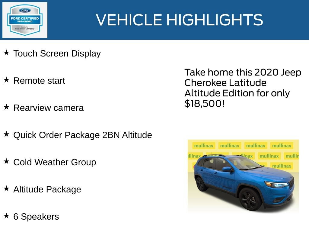 Used 2020 Jeep Cherokee Latitude Plus FWD image 23