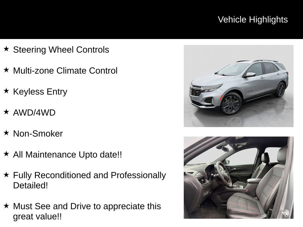 Used 2023 Chevrolet Equinox RS w/ LPO, Floor Liner Package AWD/4WD image 11
