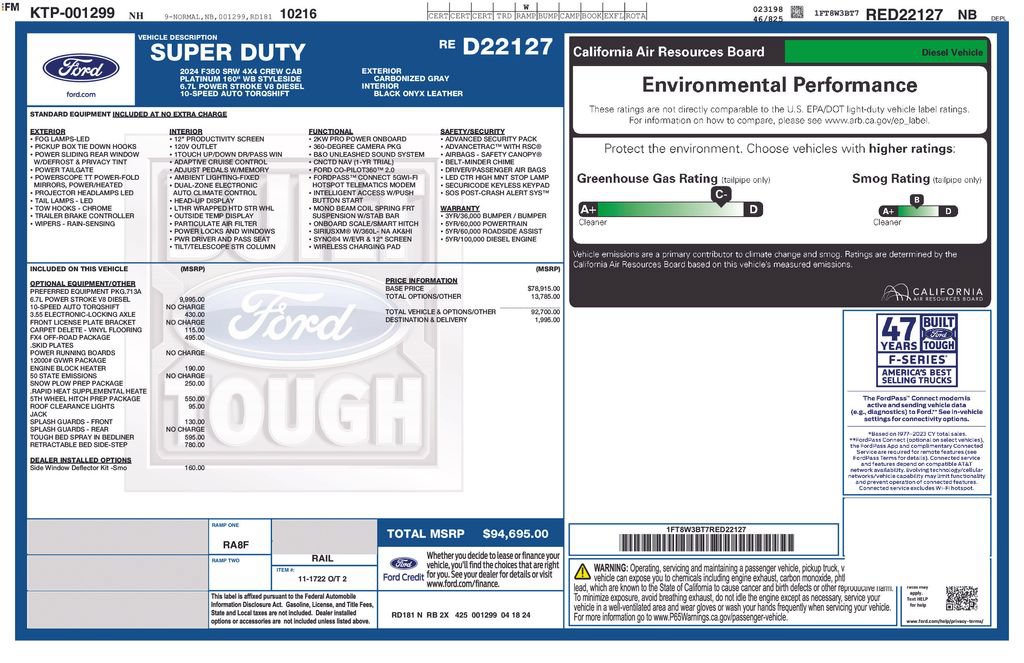 Certified 2024 Ford F350 Platinum AWD/4WD image 9