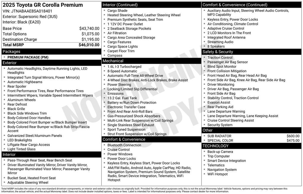 Used 2025 Toyota Corolla GR image 7