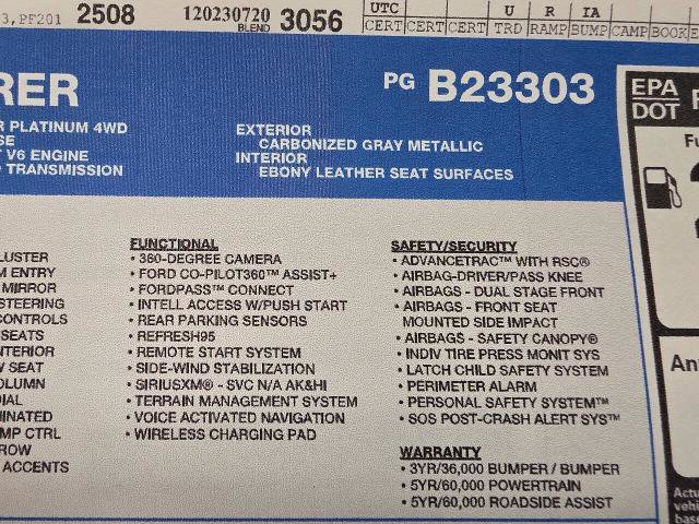 Certified 2023 Ford Explorer Platinum w/ Technology Package AWD/4WD image 19