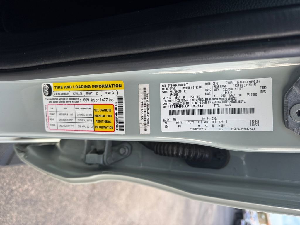 Certified 2021 Ford Ranger XL w/ FX4 Off-Road Package image 31