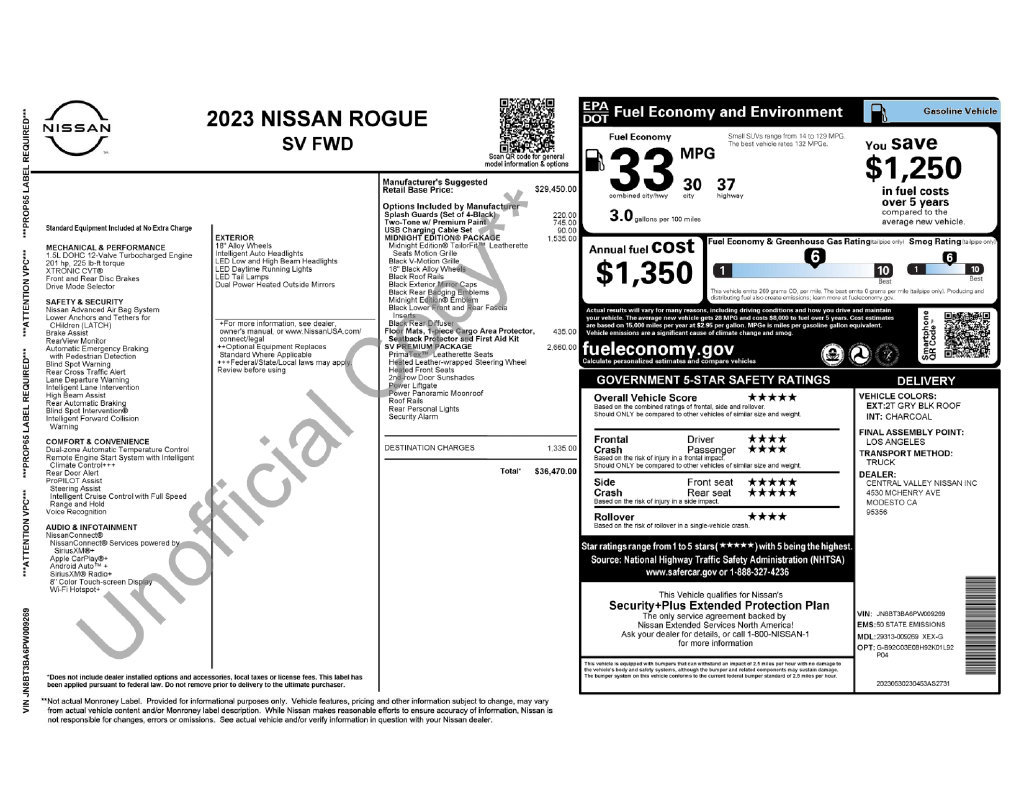 Used 2023 Nissan Rogue SV w/ SV Premium B Package FWD image 47