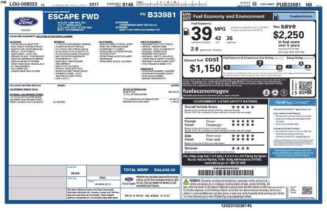 Certified 2023 Ford Escape ST-Line w/ Equipment Group 301A FWD image 7