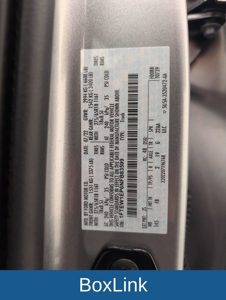 Certified 2022 Ford F150 XLT w/ Equipment Group 302A High image 46