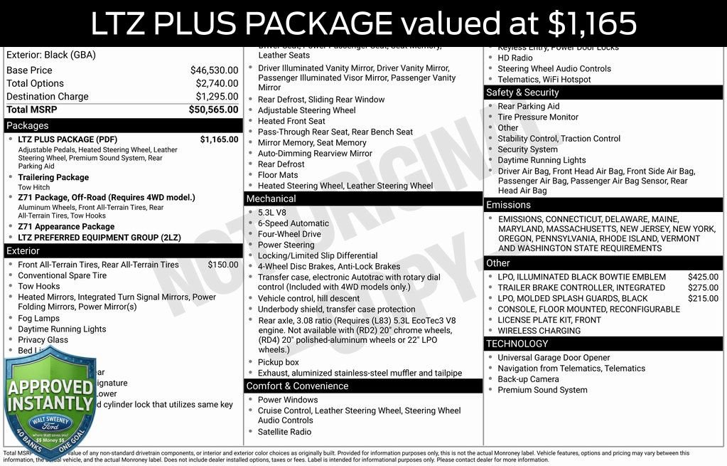 Used 2017 Chevrolet Silverado 1500 LTZ Z71 w/ LTZ Plus Package image 1