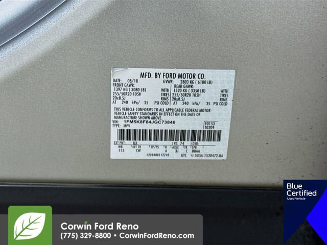 Certified 2018 Ford Explorer Limited w/ Equipment Group 301A image 38