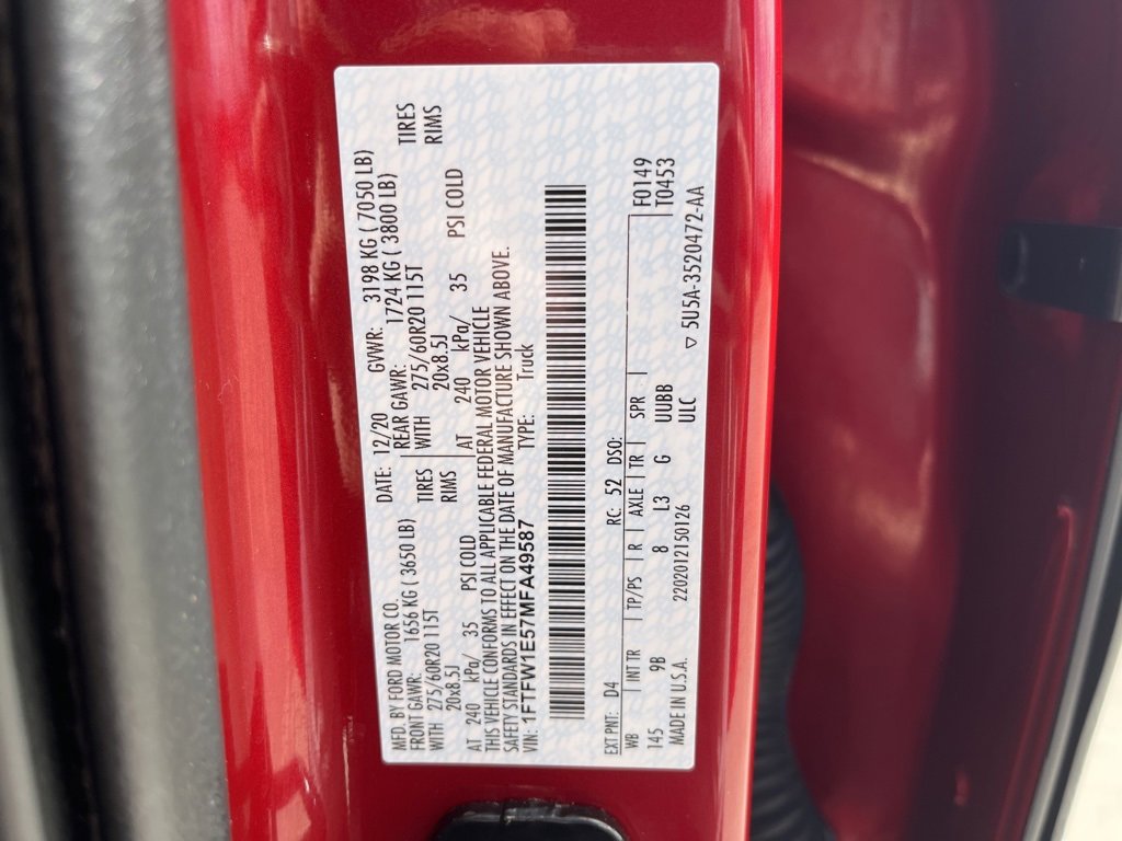 Certified 2021 Ford F150 Platinum w/ Equipment Group 701A High image 32