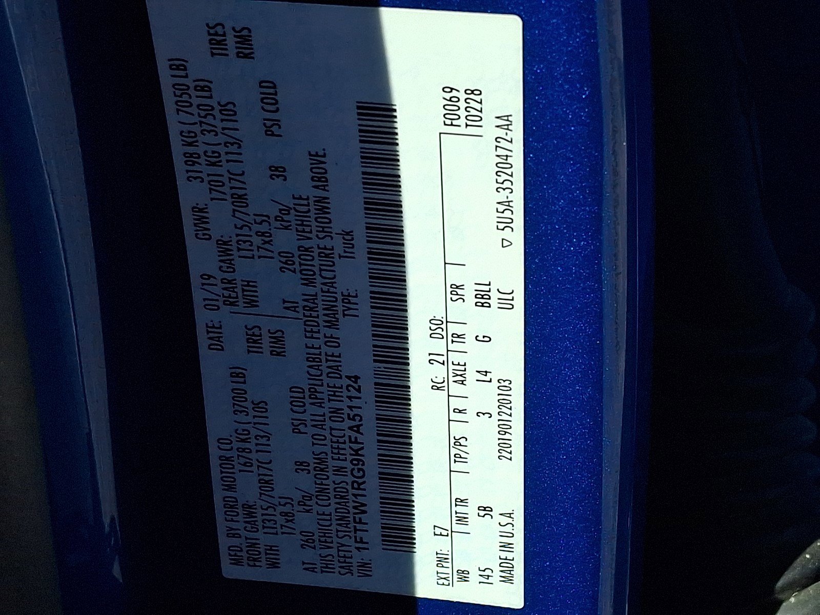 Certified 2019 Ford F150 Raptor w/ Equipment Group 802A Luxury image 26