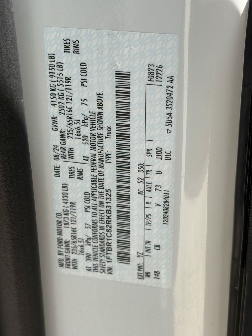 Certified 2024 Ford Transit 250 148 Medium Roof w/ Load Area Protection Package RWD image 26